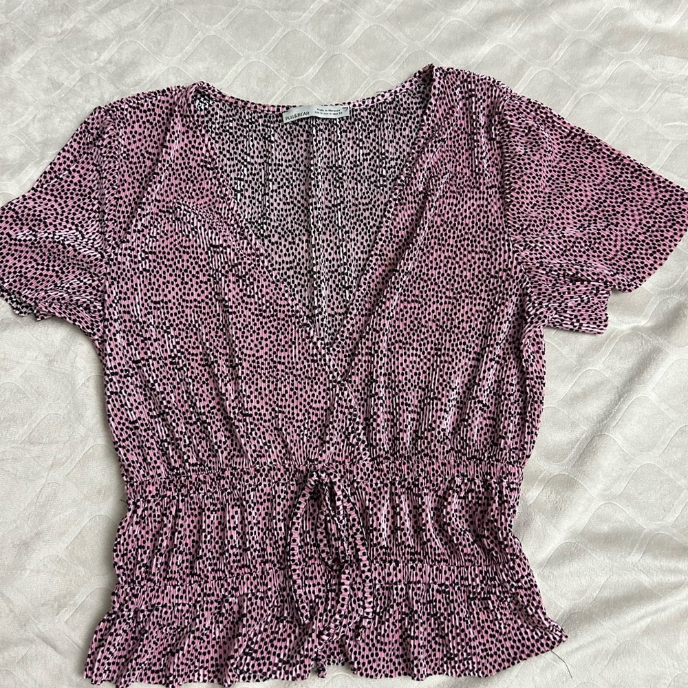 Pink Patterned Women's Top